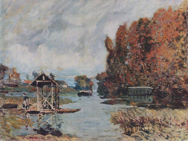 Alfred Sisley Wacherinnen von Bougival oil painting image